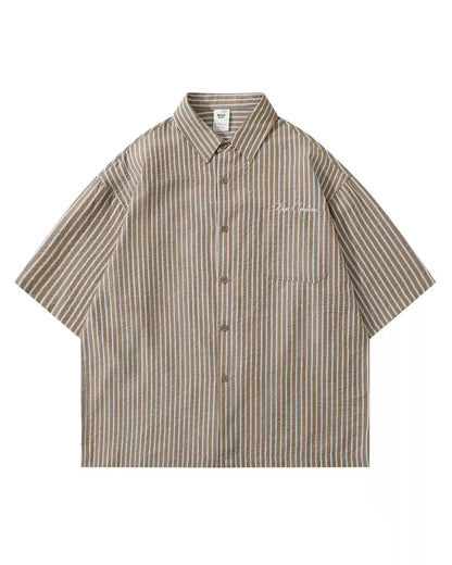 STRIPE COTTON SHIRTS W1672