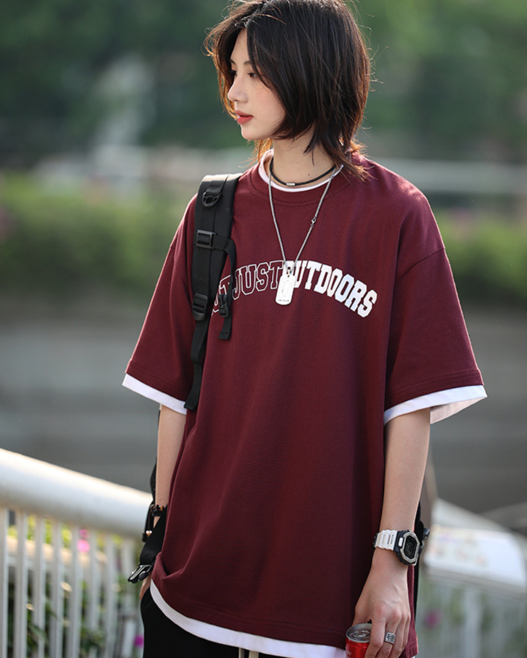 FAKE LAYERED T-SHIRT W1082