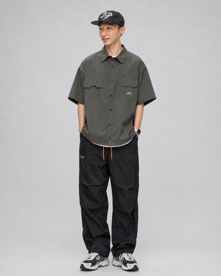 NYLON CARGO PANTS W1684