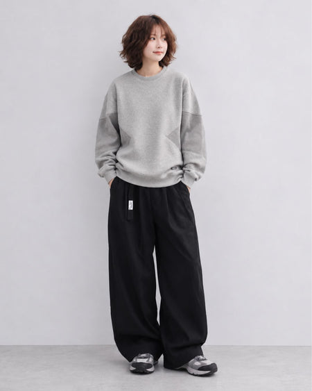 PANELLED RIBBED SWEAT W1879