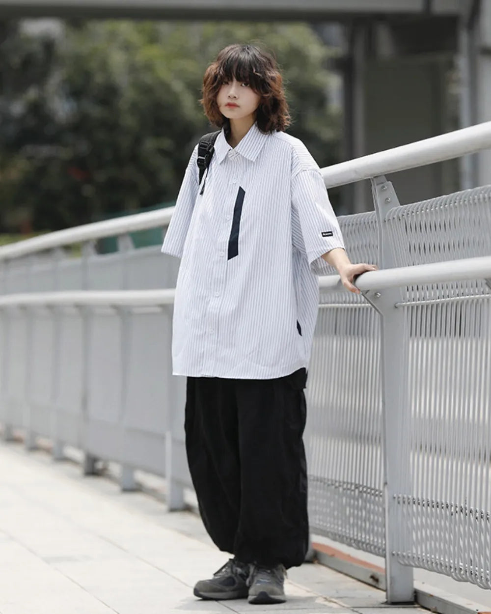 STRIPE SHORT SLEEVE SHIRTS W1754