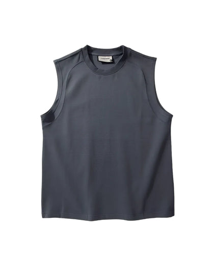 CREWNECK LOOSE TANK-TOP W1708