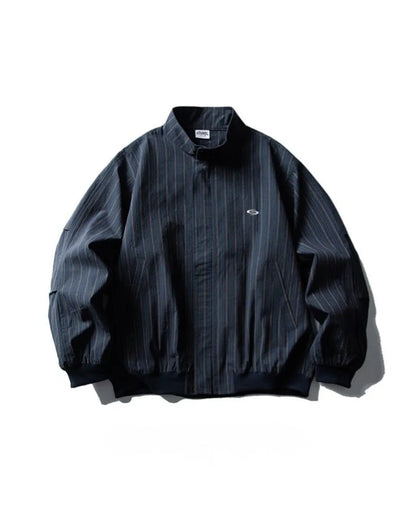 STRIPED STAND COLLAR JACKET W1869