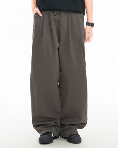 LOOSE WIDE DRAPE PANTS W1758