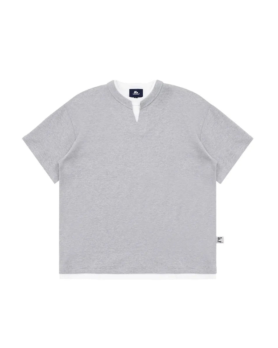 WAFFLE VNECK T‑SHIRTS W1713