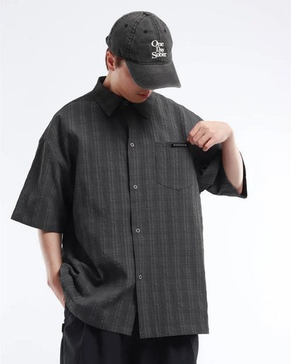 STRIPED LOOSE SHIRTS W1763