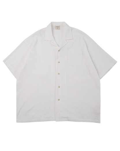 SOFT SEERSUCKER OPEN COLLAR SHIRTS W1454