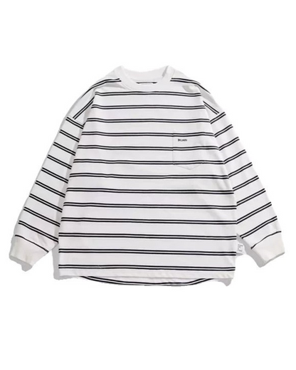 STRIPED LONG SLEEVE T-SHIRT W1401