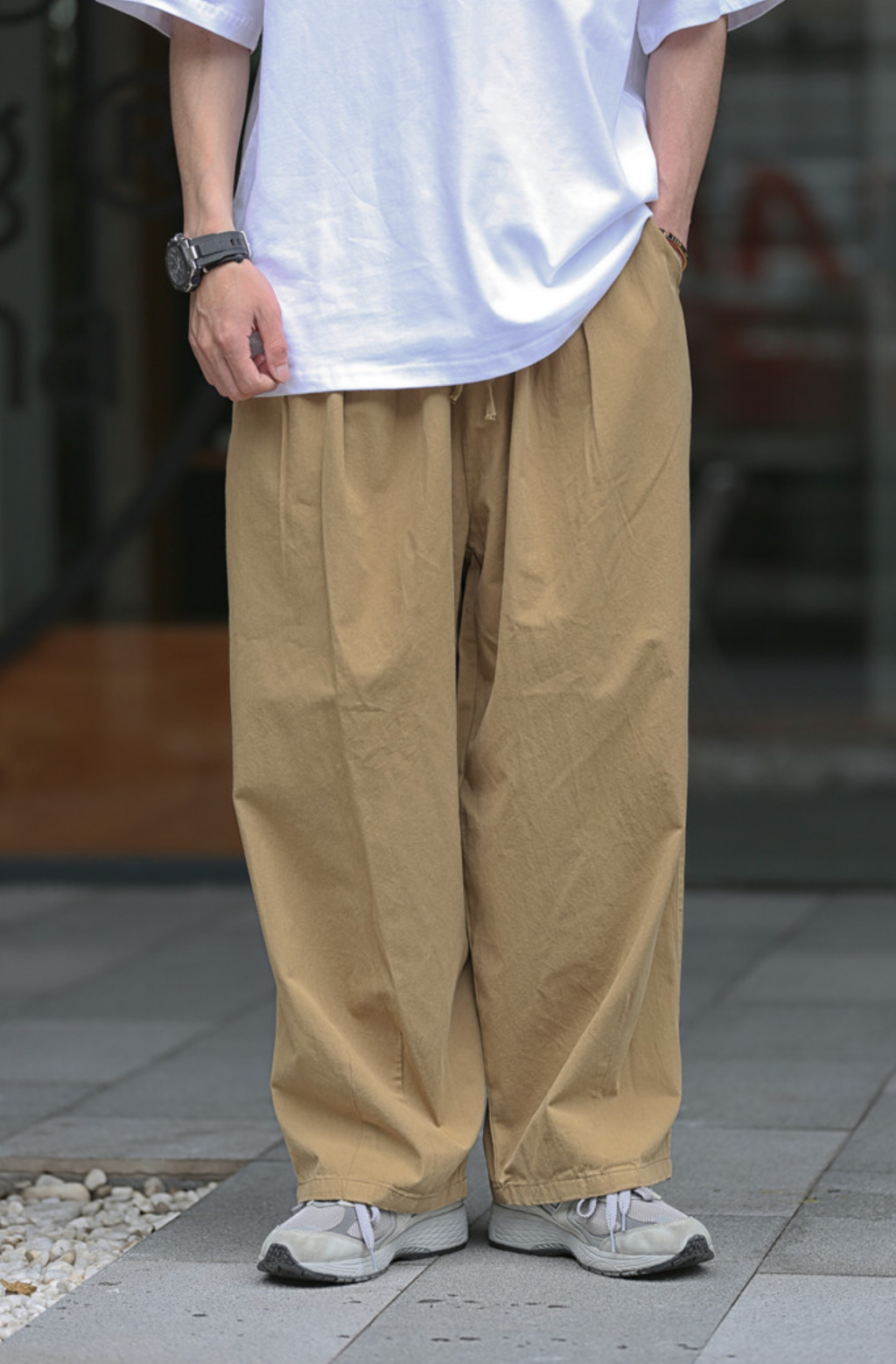 RELAX WIDE CHINO PANTS W374