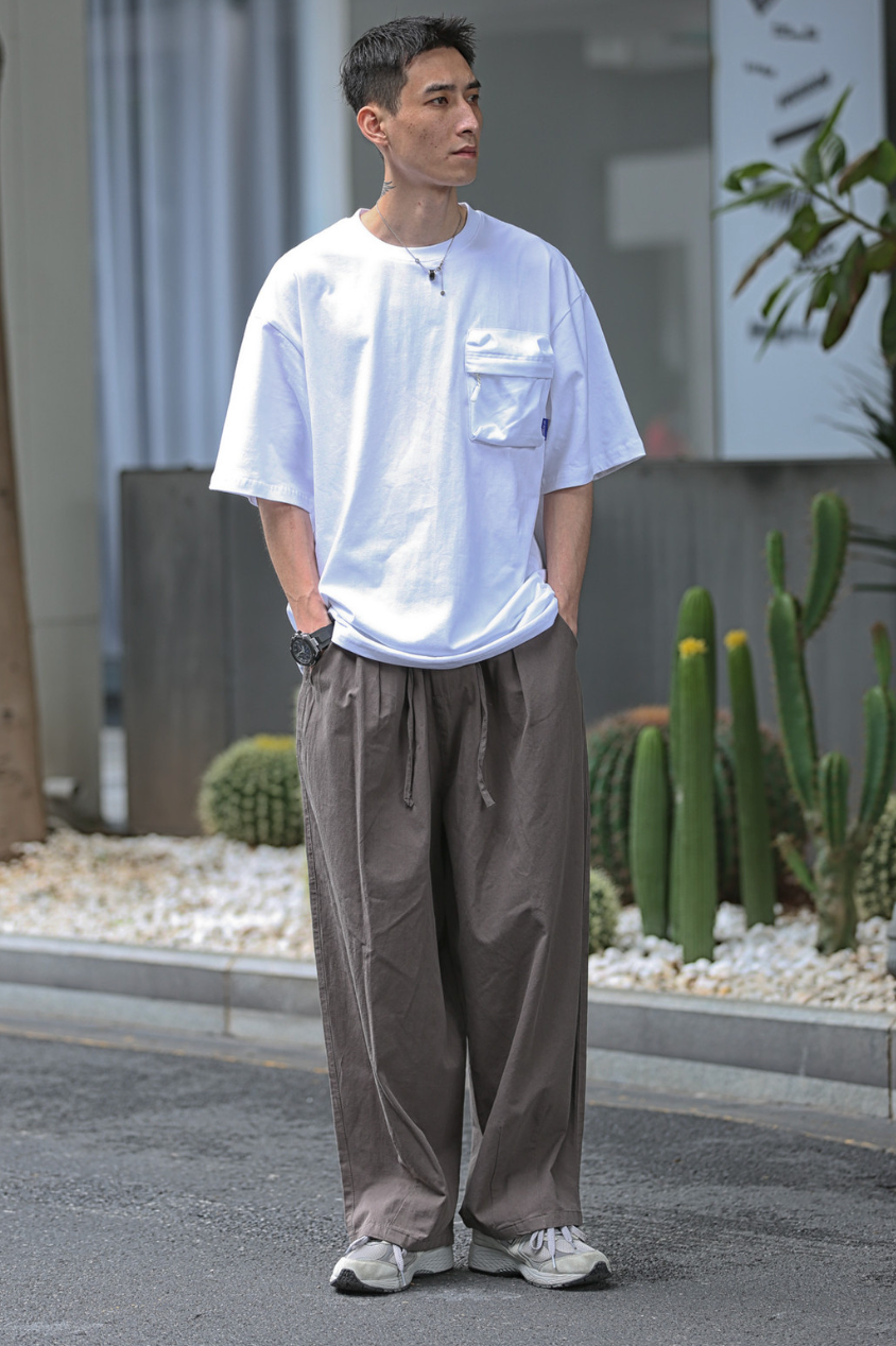 RELAX WIDE CHINO PANTS W374