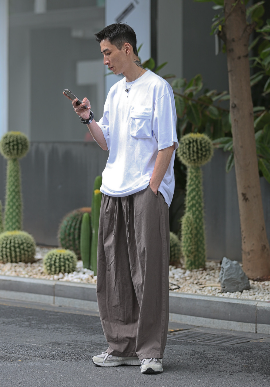 RELAX WIDE CHINO PANTS W374