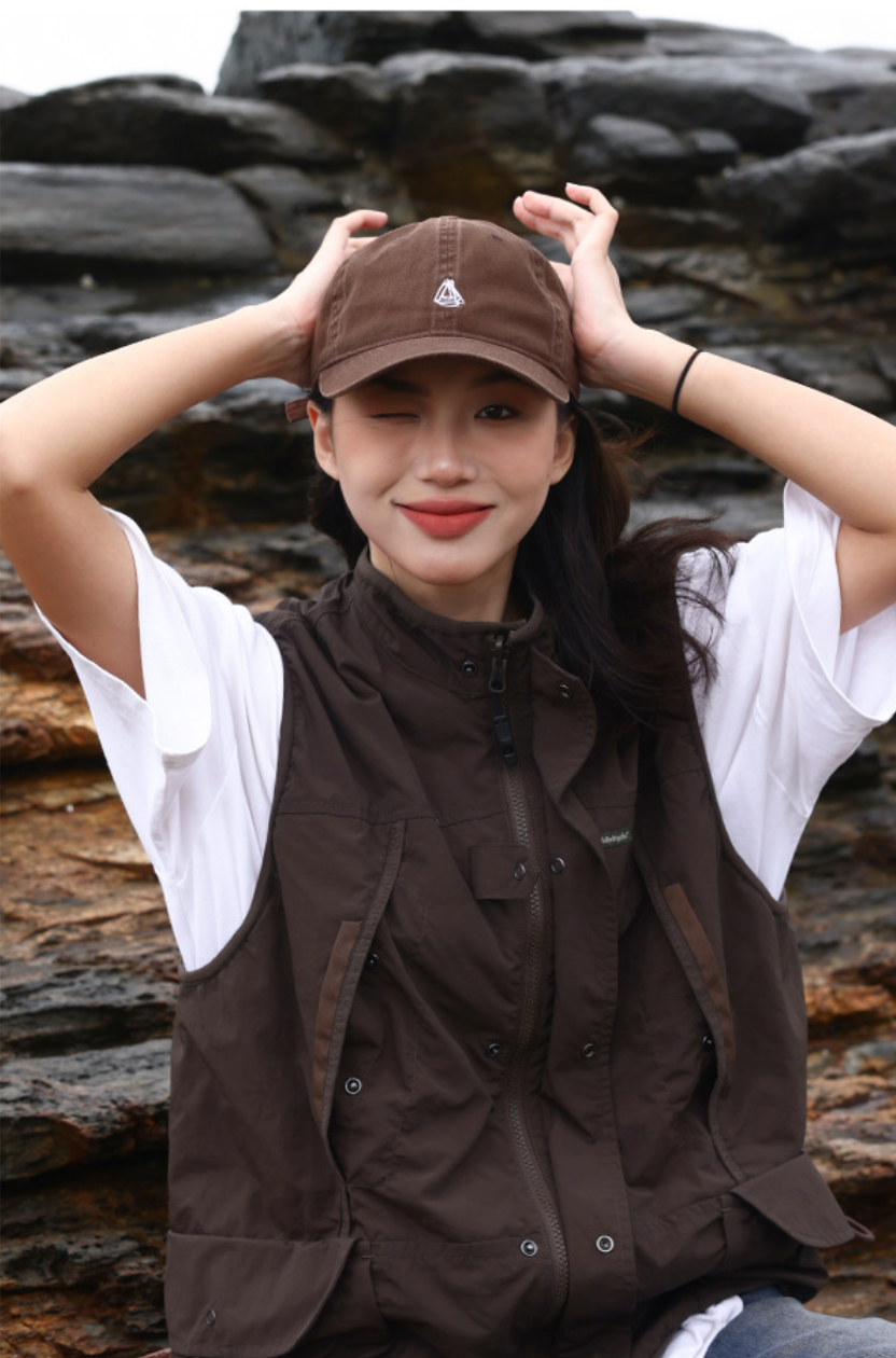 THE HOBOO TRIANGLE LOGO TWILL CAP W477