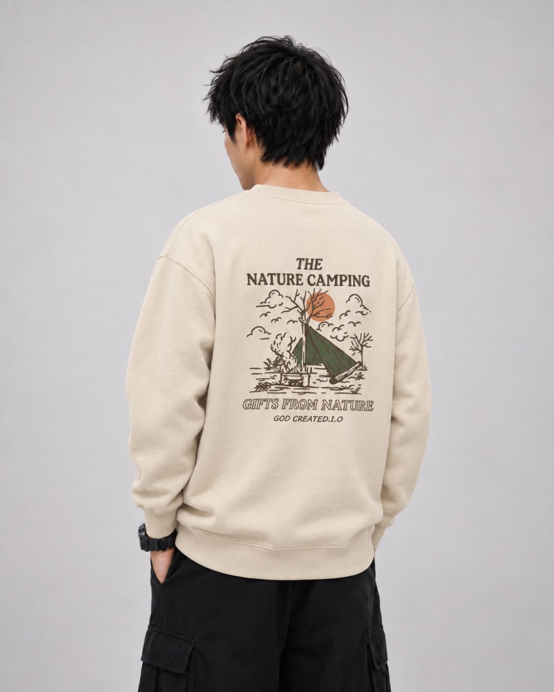 OUTDOOR PRINT SWEATSHIRT W1864