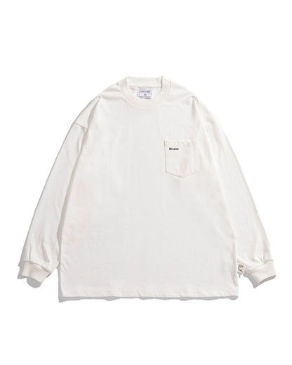 POCKET EMBROIDERY LONG TEE W1495