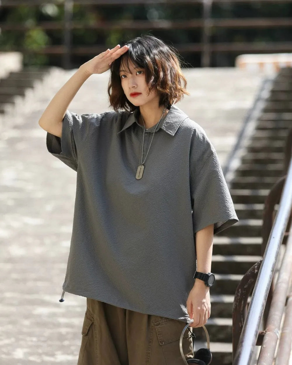SEERSUCKER POLO SHIRTS W1621