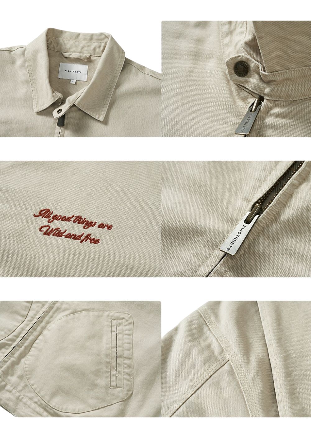 COTTON EMBROIDERY TRUCKER JACKET W1521