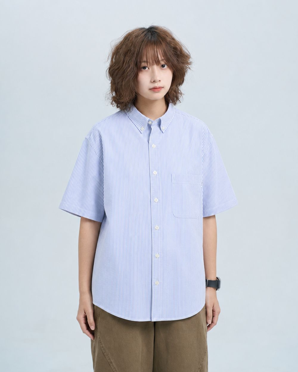 STRIPED BUTTON DOWN SHIRTS W1737