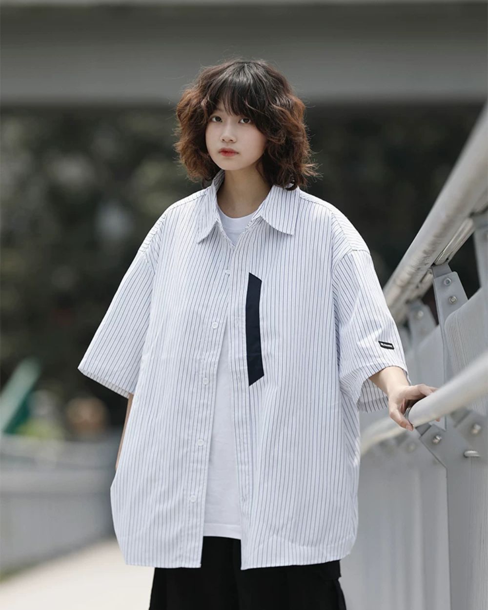 STRIPE SHORT SLEEVE SHIRTS W1754