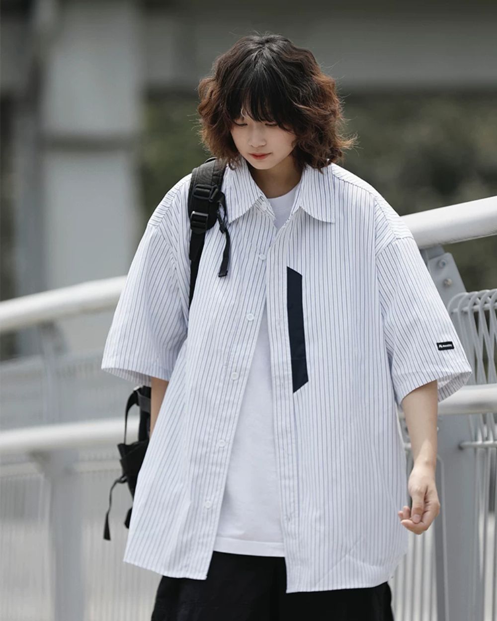STRIPE SHORT SLEEVE SHIRTS W1754
