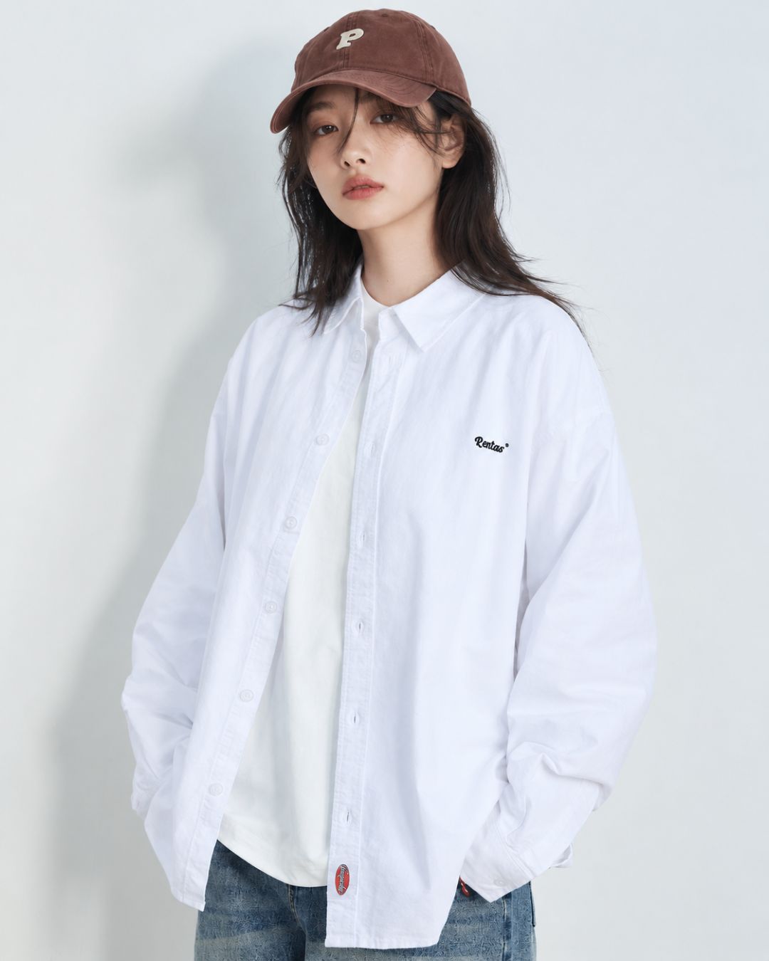 EMBROIDERED LONG SLEEVE SHIRT W1022