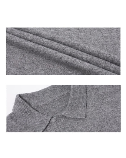 BRUSHED POLO COLLAR RELAXED KNIT W1498