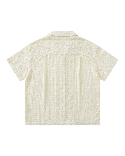 MESH OPEN COLLAR SHIRTS W1682