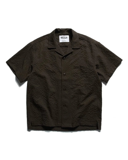 SEERSUCKER OPEN COLLAR SHIRTS W1818