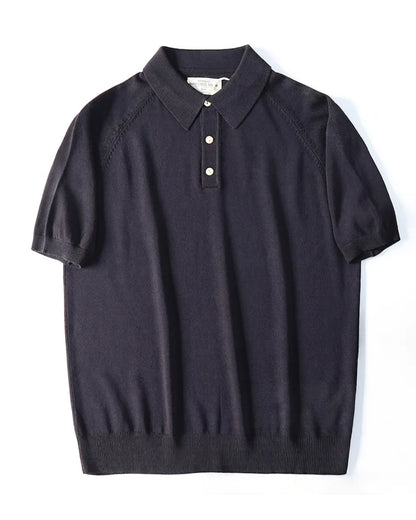 KNIT RAGLAN POLO W1793