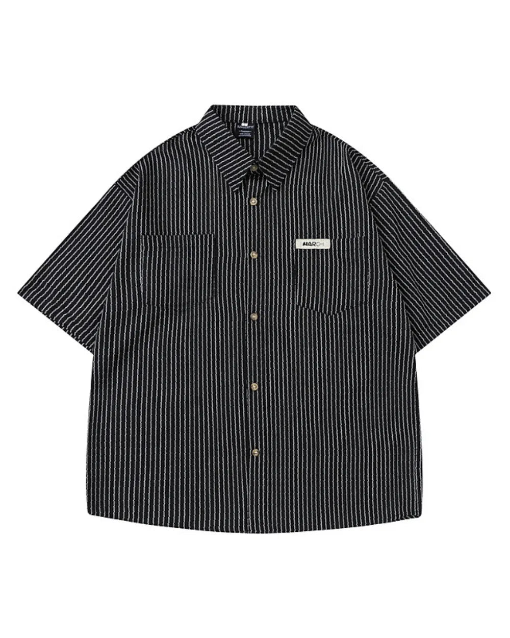 STRIPE LOOSE CASUAL SHIRTS W1734