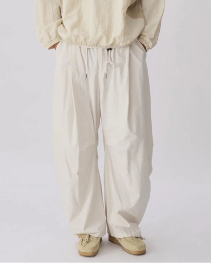 NYLON WIDE TRACK PANTS W1817