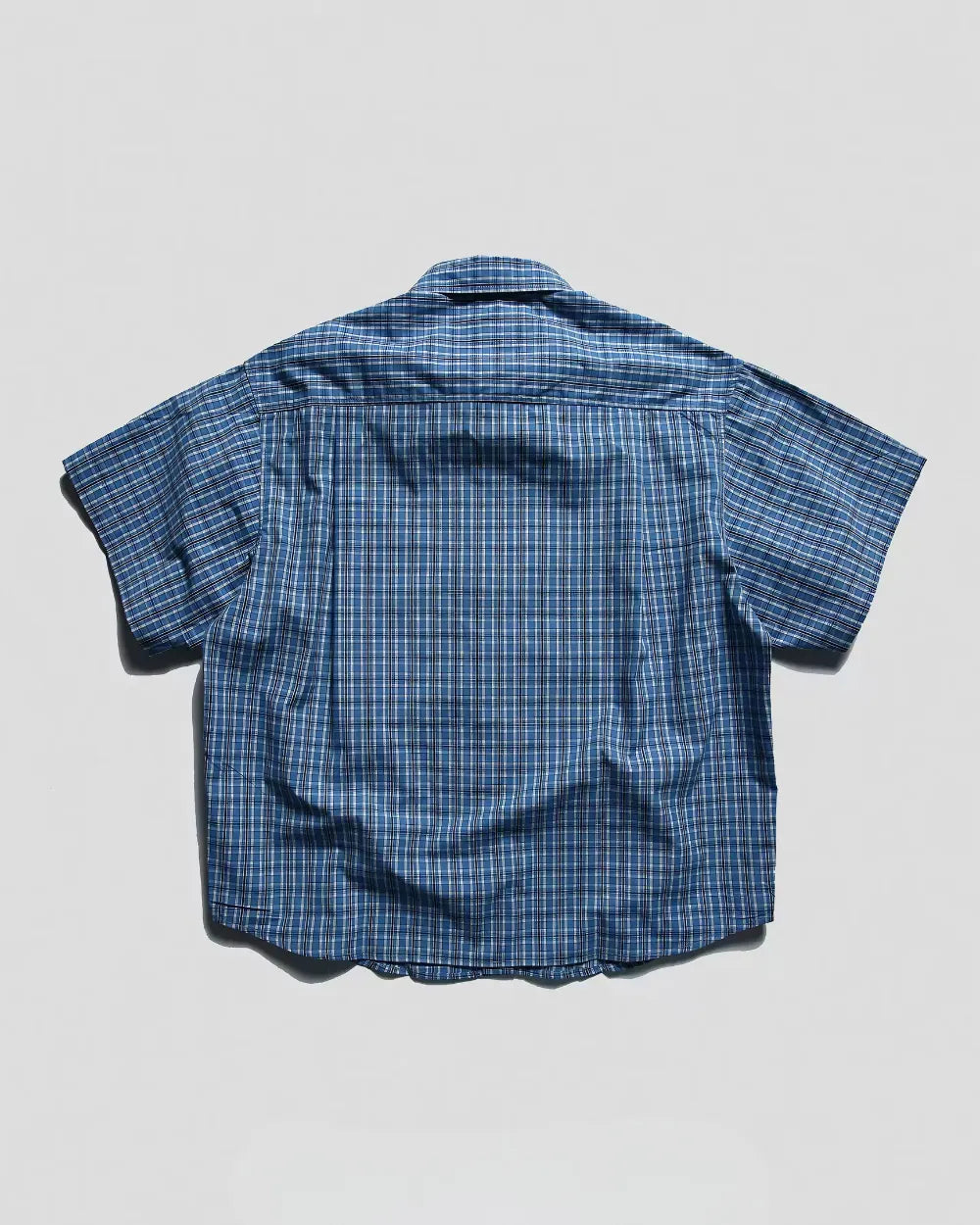 BLUE CHECK LOOSE SHIRTS W1789
