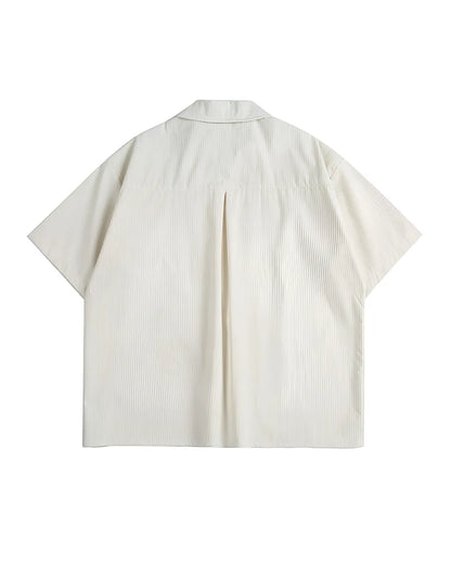 STRIPE OPEN COLLAR SHIRTS W1791