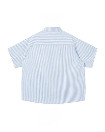 STRIPED LOOSE SHIRTS W1736