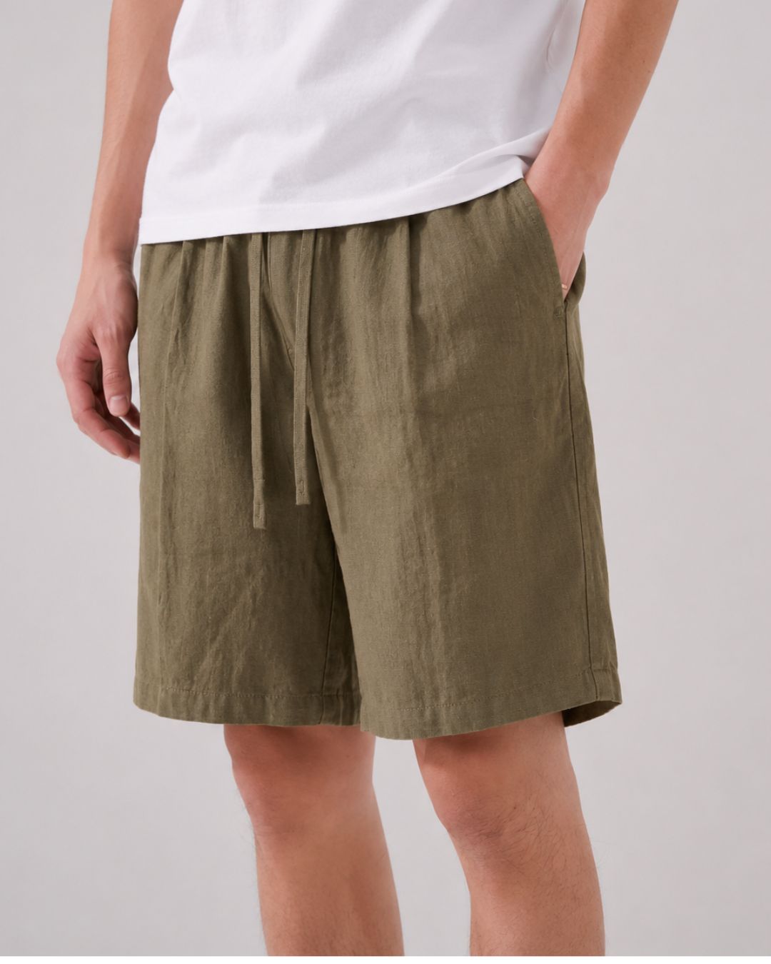 LINEN BLEND EASY SHORTS W1773