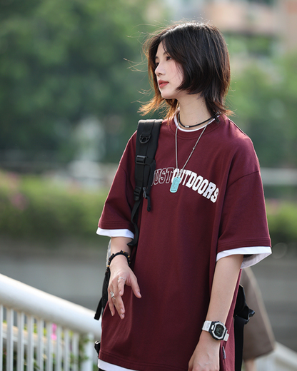 FAKE LAYERED T-SHIRT W1082