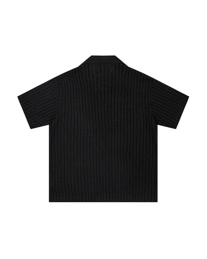 SHEER STRIPE SIMPLE SHIRTS W1706