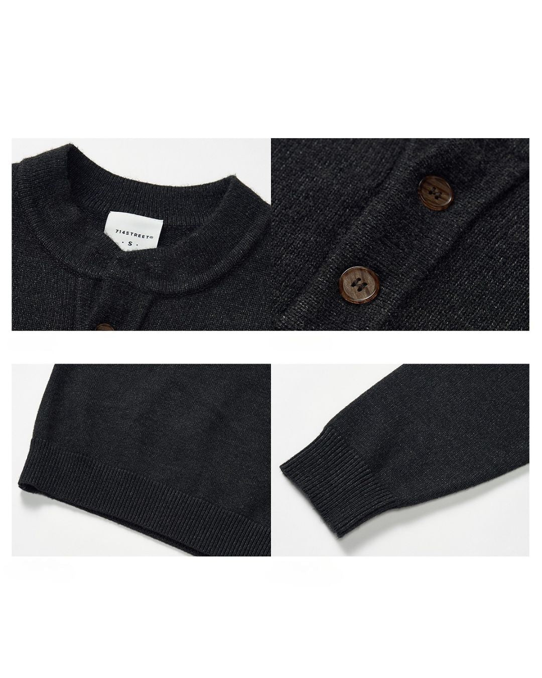 HENLEY BUTTON KNIT TOPS W1497