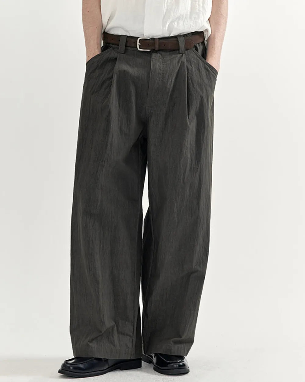 WASHED NYLON PANTS W1720