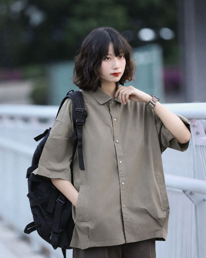 LOOSE PATCH POCKET SHIRTS W1757