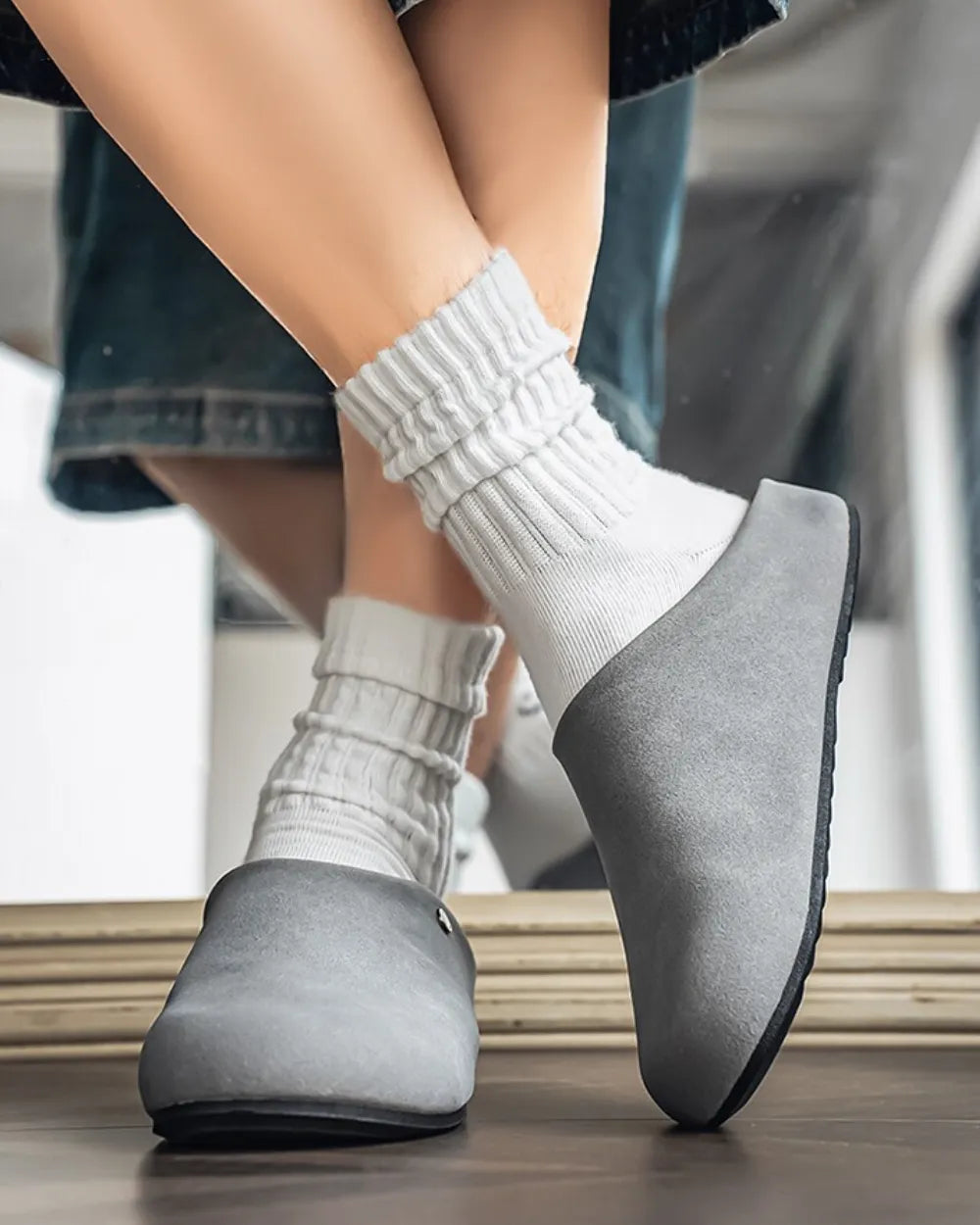 SUEDE CLOG SANDALS W1806