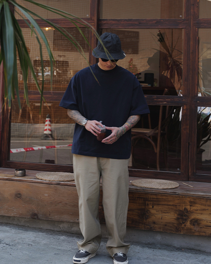 OVERDYED COTTON OVERSIZED T‑SHIRTS W1456
