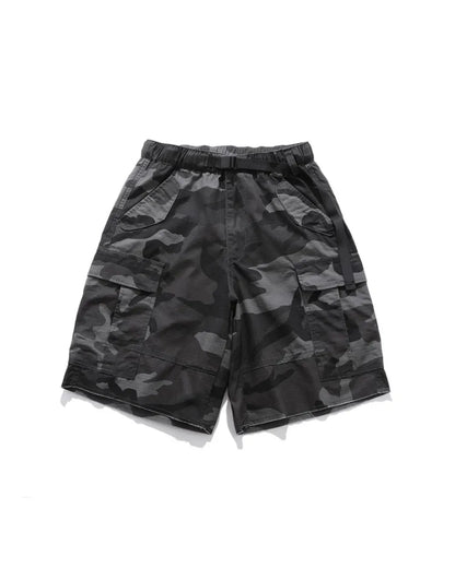 CAMOUFLAGE SIDE POCKET SHORTS W1710