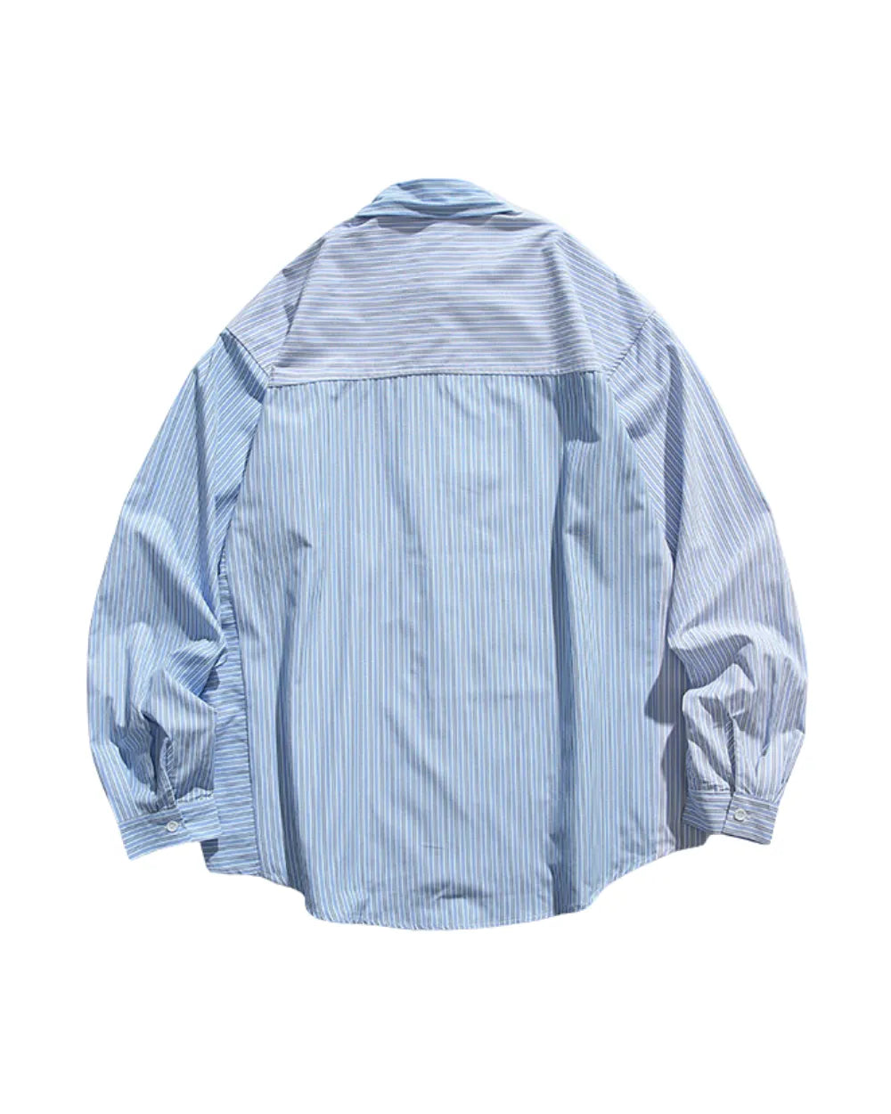 STRIPE PATCHWORK LOOSE SHIRTS W1804