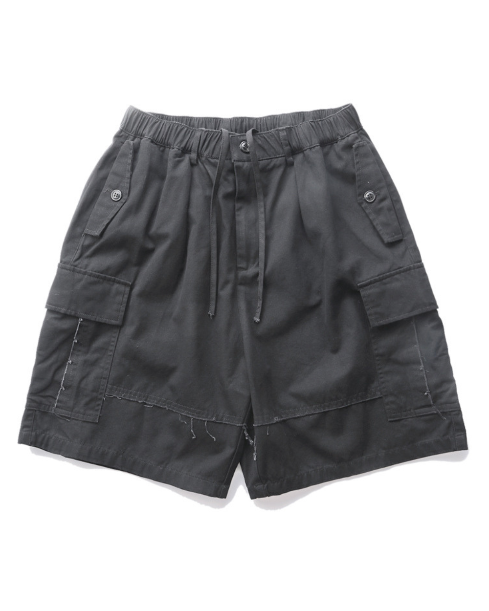 WASHED COTTON CARGO SHORTS W1643