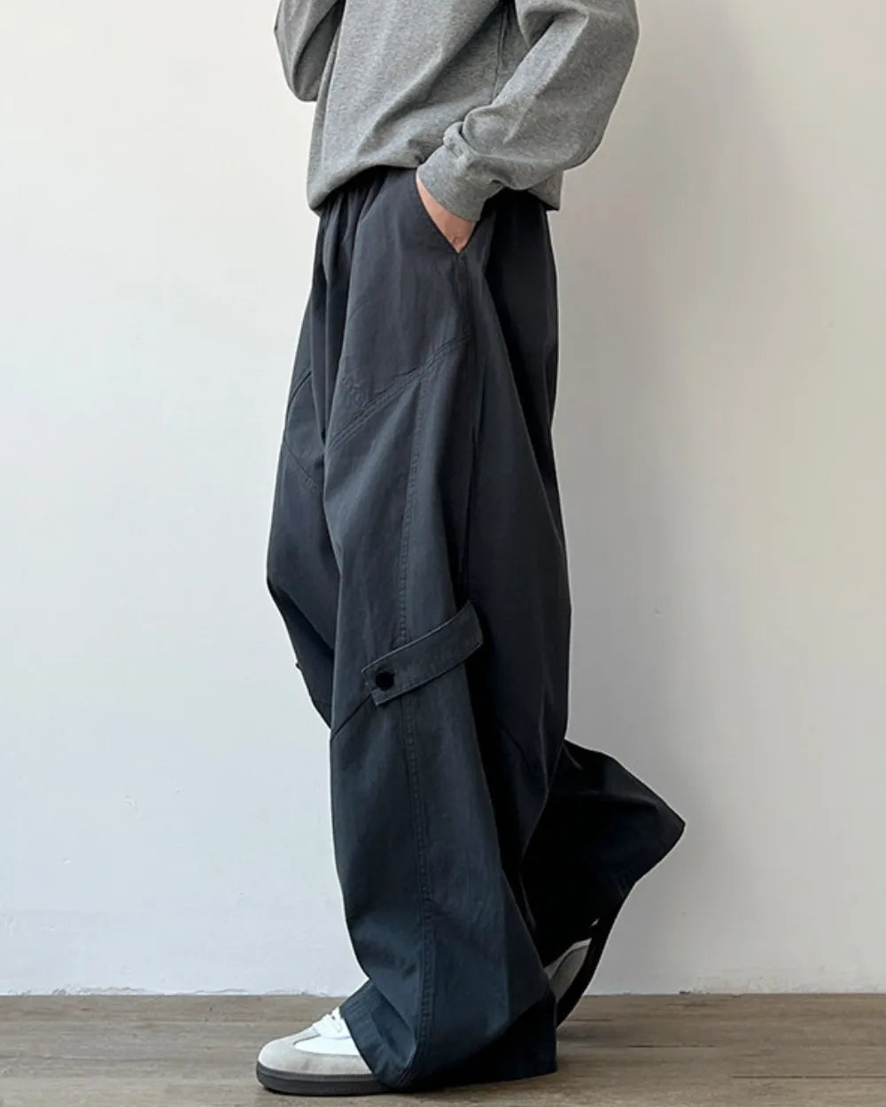 WIDE RELAXED CARGO PANTS W1805