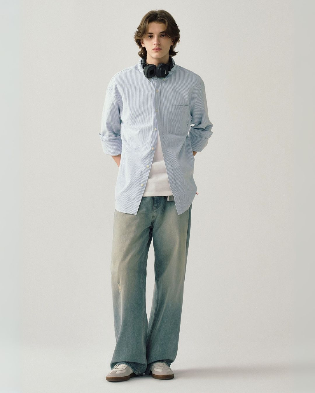 STRIPE BUTTON-DOWN SHIRTS W1477