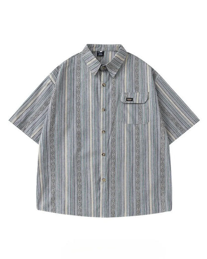 PATTERNED LOOSE SHIRTS W1769