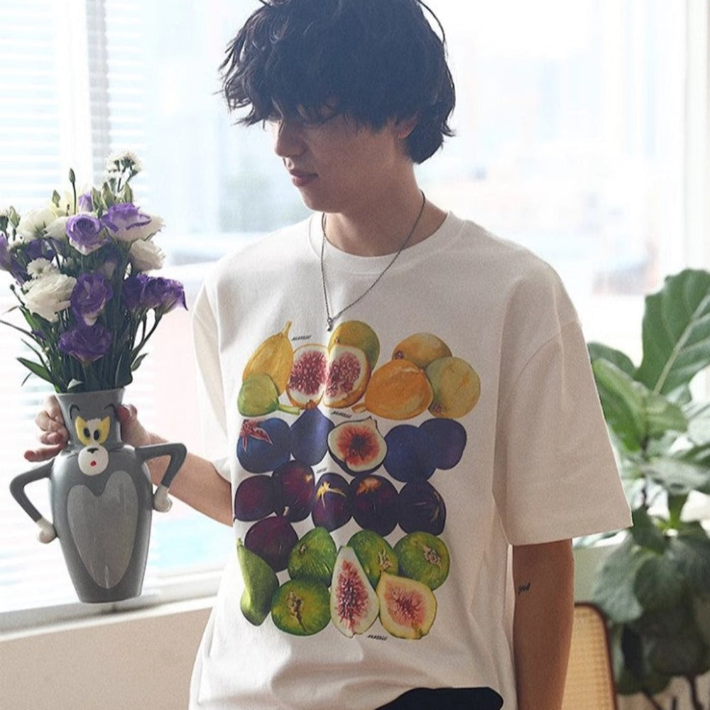 FRUITS LOGO PRINT T-SHIRTS W484