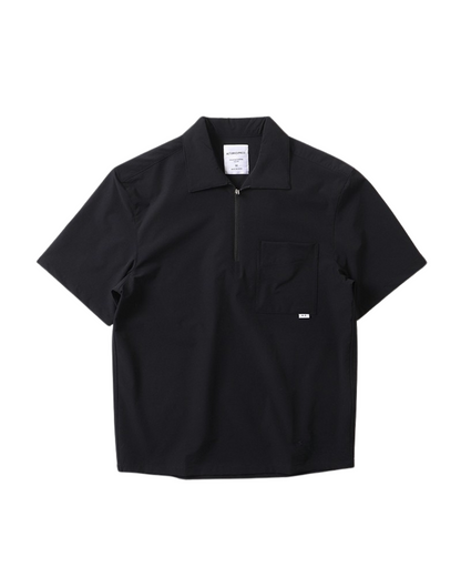 NYLON STRETCH ZIP-UP T‑SHIRTS W1458