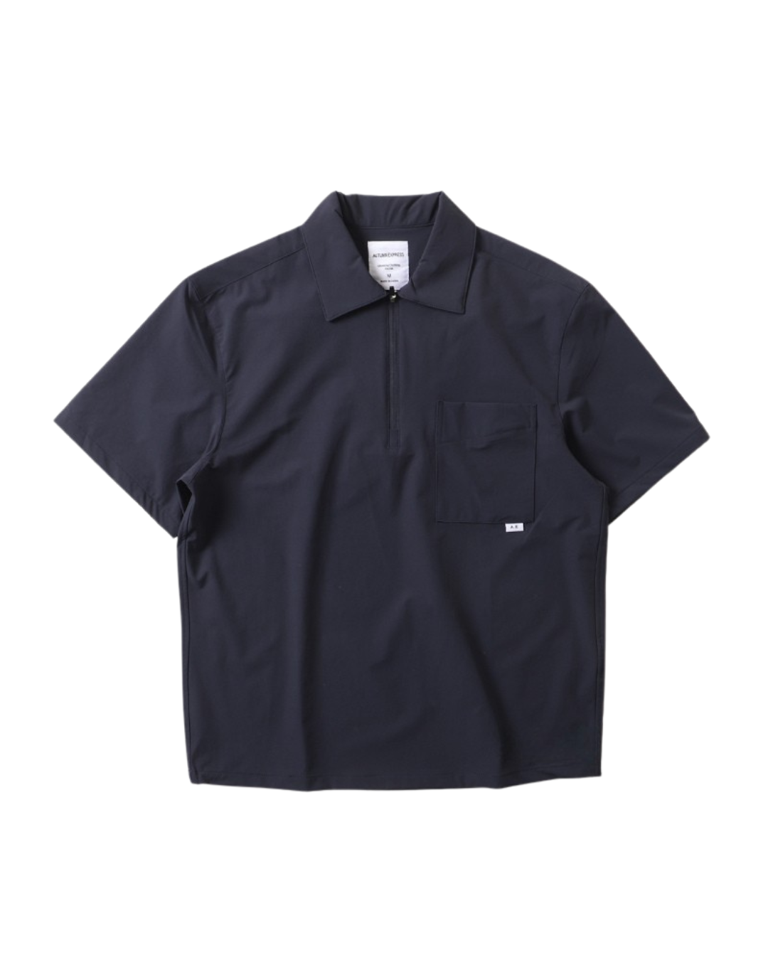 NYLON STRETCH ZIP-UP T‑SHIRTS W1458